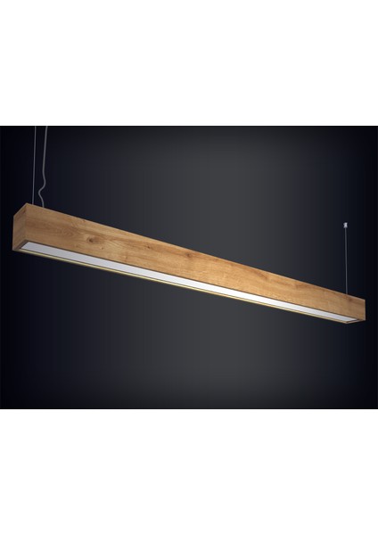 Safir Meşe Ahşap Aydınlatma Armatür 120 cm