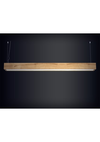 Safir Meşe Ahşap Aydınlatma Armatür 120 cm