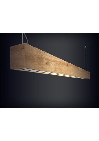 Safir Meşe Ahşap Aydınlatma Armatür 120 cm