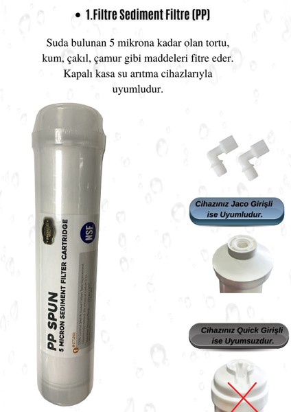 Jaco (Dişli) 2,5'' Kapalı Kasa Uyumlu Sediment Su Arıtma Cihazı Filtresi fiyatları
