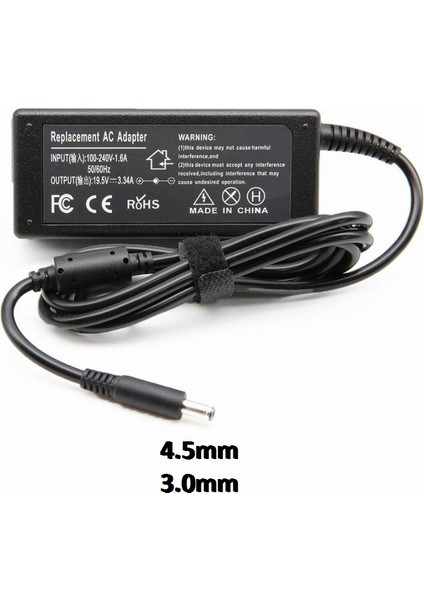 Dell Ultrabook Notebook Şarj Cihazı Adaptör - 19.5 Volt 3.34A (2.31A ) Uç Yapısı : 4.5mm x 3.0mm 65W fiyatları