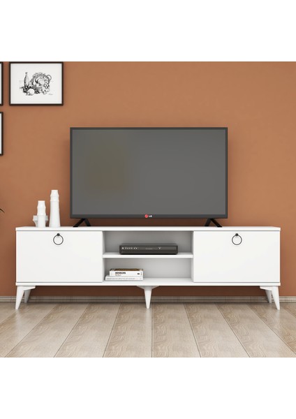 FERNISO Tv Sehpası Modern Siyah Kulplu 160CM