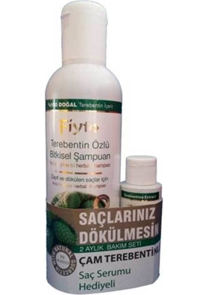 Doğal Çam Terebentin Özlü Şampuan 500 ml Saç Serumu Hediyeli