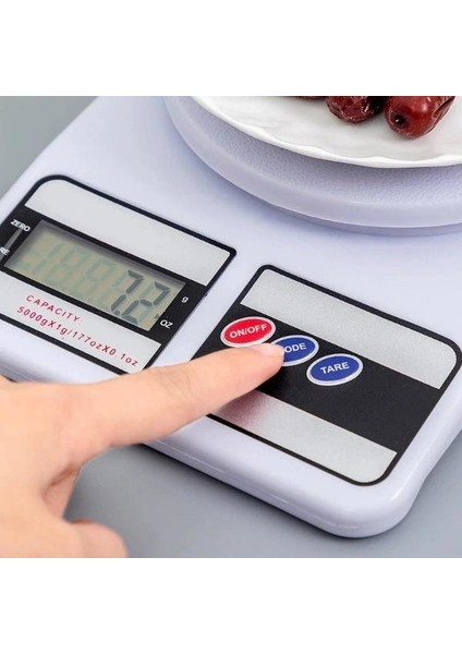 Dijital Ekranlı Hassas Terazi 10 kg Kapasiteli LCD Ekranlı Mutfak Tartısı Ölçüm Cihazı 1GR-10KG modelleri