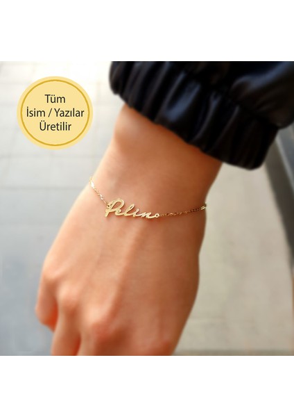 14 Ayar Altın Isim Bileklik