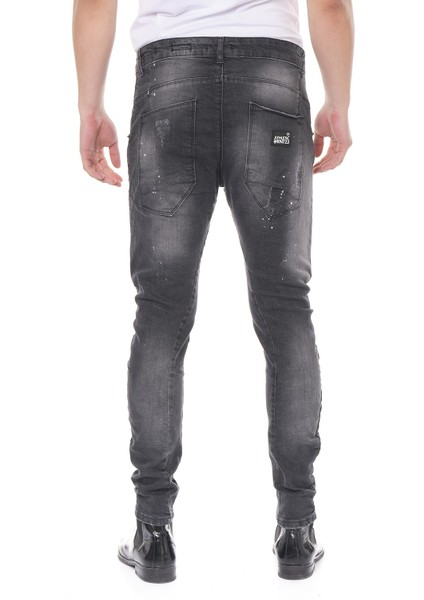 Full Skinny Boyalı Yırtlık Dar Kesim Erkek Kot Pantolon