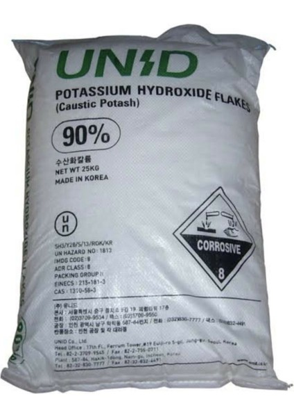 Unid Humik Asit Yapmak Için 2,5 Kg.potasyum Hidroksit.(Potas Kostik 2,5 Kg)