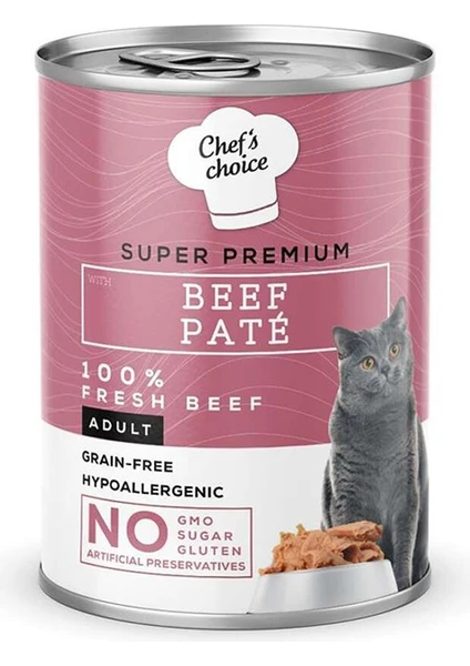 Chef's Choice Chefs Choice Beef Pate Biftekli Kıyılmış Kedi Maması 400G