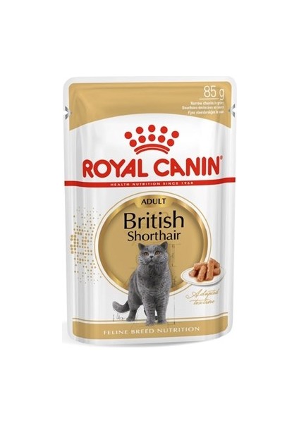 British Shorthair Yetişkin Pouch Kedi Konservesi 85 gr