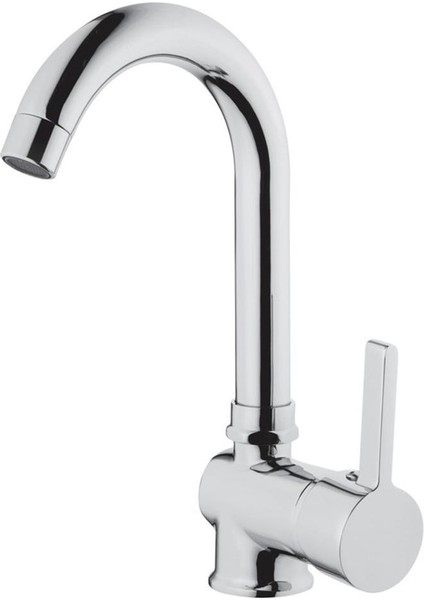 Tema Prima Tek Gövde Kuğu Lavabo Bataryası Musluk Krom Tse Li