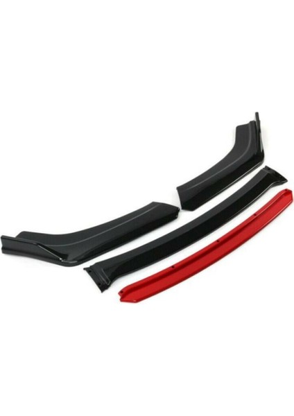 Flaplı 4 Parça Lip Esnek Plastik Pianoblack Her Araca Uyumlu Lip