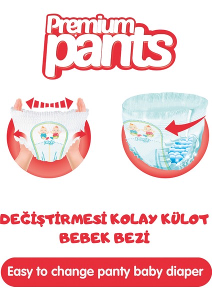 Premium Pants Külot Bezi 3 Numara (4-9kg) Mıdı 44 Adet