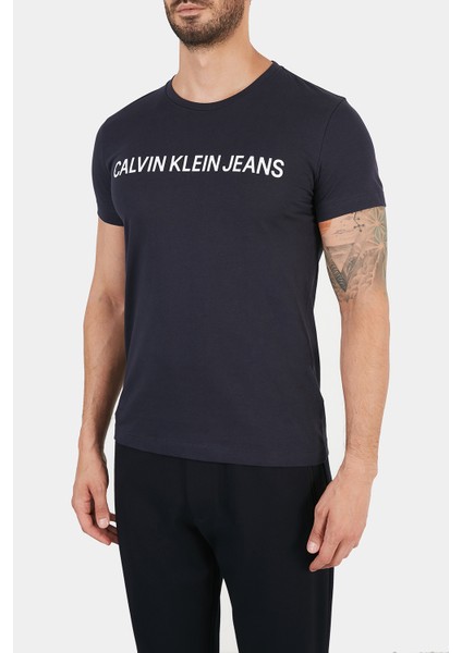 % 100 Organik Pamuklu Bisiklet Yaka Slim Fit T Shirt Erkek T Shirt J30J307855 402 fiyatları