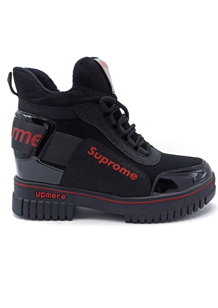 Siyah Kadın Sneaker Bot Ayakkabı