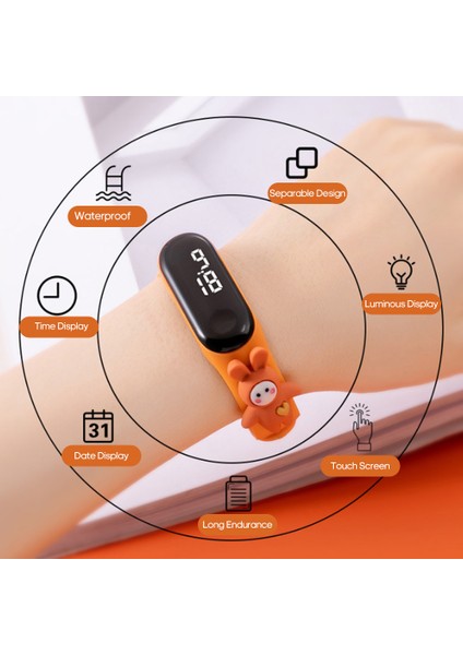 Çocuk Karikatür LED Su Geçirmez Kol Saati (Yurt Dışından) fiyatları