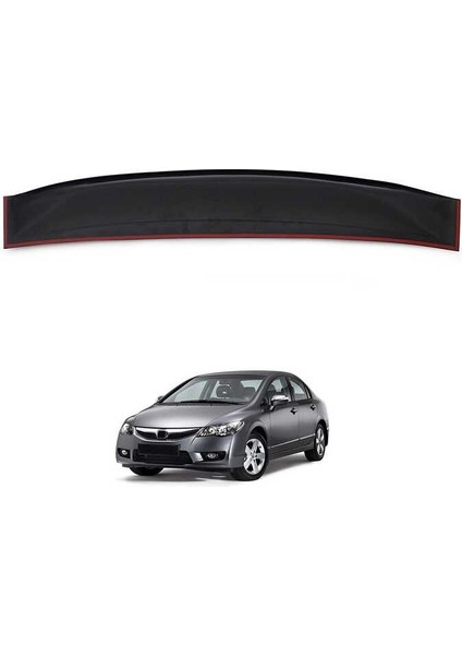 OMSA Honda Civic FD6 Cam Üstü Spoiler Piano Black İnce Model 2006-2012 Arası