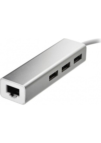 Blue Wings Alüminyum USB To RJ45 Ethernet + USB 3 Port Hub Çoklayıcı