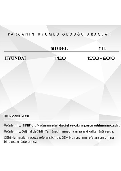 Hyundai H100 Panelvan Için Debriyaj Pedal Lastiği fiyatları