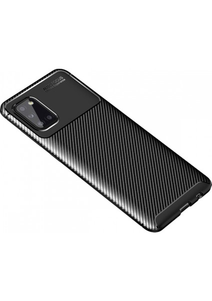 Samsung Galaxy A31 Kılıf Negro Karbon Silikon Siyah