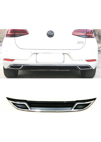 Vw Golf 7 Arka Tampon Difüzör Krom Model 2013 - 2017 modelleri