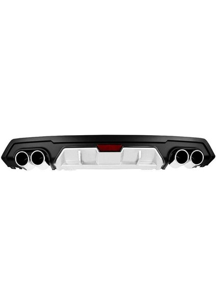 Honda Civic Fc5 Arka Tampon Difüzör 2016 - 2021 Gri Renk 4 Egzoz