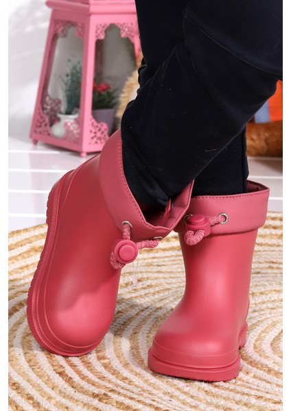 W10257 Bimbi Euri Kız/erkek Çocuk Su Geçirmez Yağmur Kar Çizmesi Fuşya