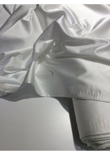 Likra Saten Kumas ( Kırık Beyaz)