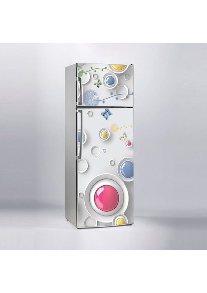 Buzdolabı Sticker Kaplama Dolap Kaplama Etiketi 3D Modern Tasarım