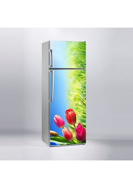 Buzdolabı Sticker Kaplama Dolap Kaplama Etiketi Lale Güneş