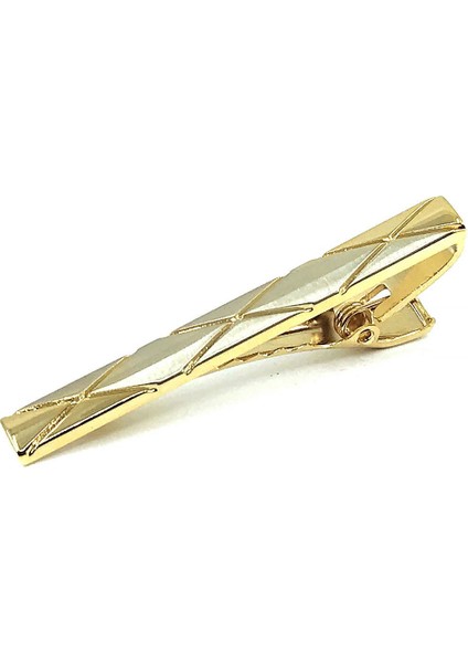 Gold Renk Baklava Desen Kravat İğnesi