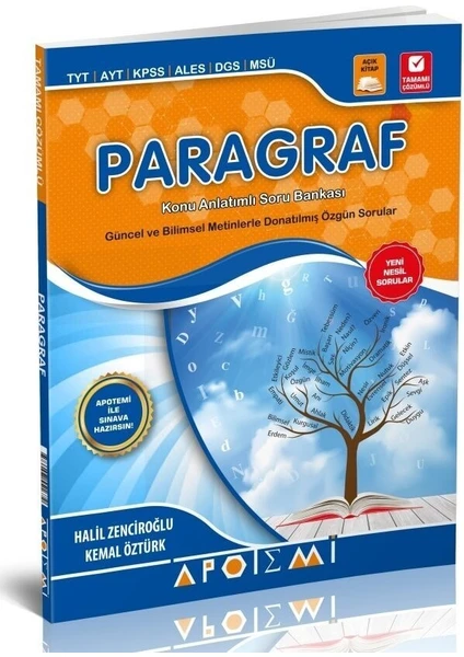 Apotemi Yayınları  Paragraf Konu Anlatımlı Soru Bankası