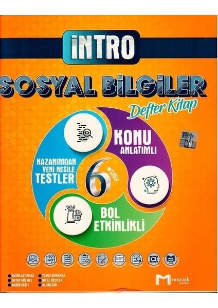 6. Sınıf Sosyal Bilgiler Intro Defter Kitap