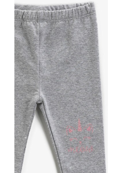 Kız Bebek Baskılı Pamuklu Eşofman Altı modelleri