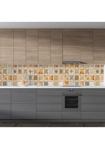 Mutfak Tezgah Arası Folyo Fayans Kaplama Folyosu Seramik Modern Design 60 x 300 cm fiyatları