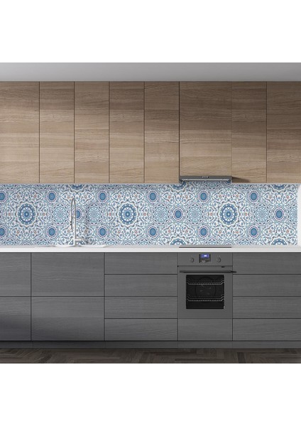 Mutfak Tezgah Arası Folyo Fayans Kaplama Folyosu Suluboya Arabic Design 60 x 300 cm fiyatları