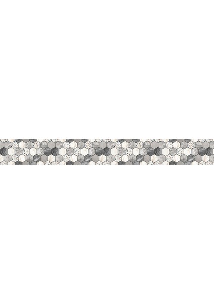 Mutfak Tezgah Arası Folyo Fayans Kaplama Folyosu Renkli Altıgen Mermer 60 x 100 cm