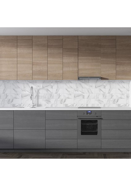 Mutfak Tezgah Arası Folyo Fayans Kaplama Folyosu Beyaz Mermer Duvar Karo 60 x 100 cm fiyatları