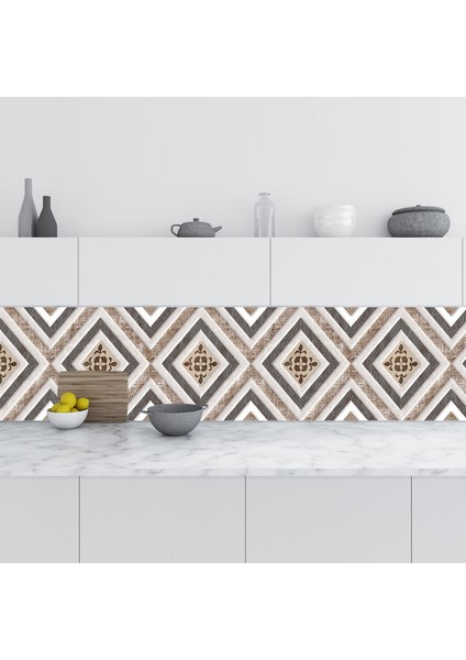 Mutfak Tezgah Arası Folyo Fayans Kaplama Folyosu Seramik Karo 60 x 500 cm