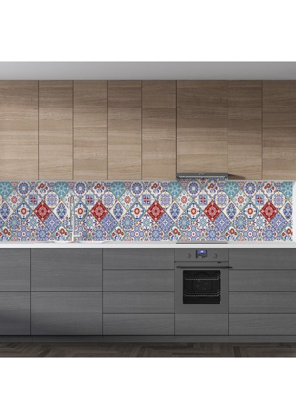 Mutfak Tezgah Arası Folyo Fayans Kaplama Folyosu Türk Seramik Karo 60 x 300 cm
