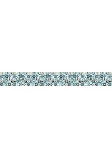Mutfak Tezgah Arası Folyo Fayans Kaplama Folyosu Lizbon Geometrik Karo 60 x 400 cm