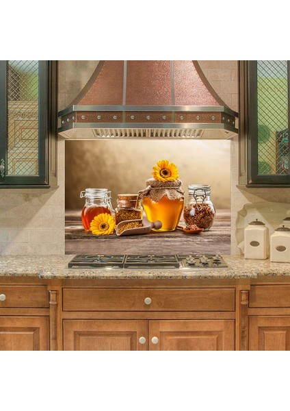 Mutfak Duvar Tezgah Arası Ocak Arkası Sticker Kaplama Bal