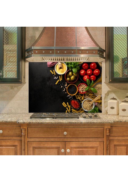 Mutfak Duvar Tezgah Arası Ocak Arkası Sticker Kaplama Italyan Gıda