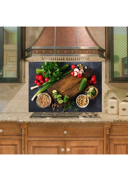 Mutfak Duvar Tezgah Arası Ocak Arkası Sticker Kaplama Vegan