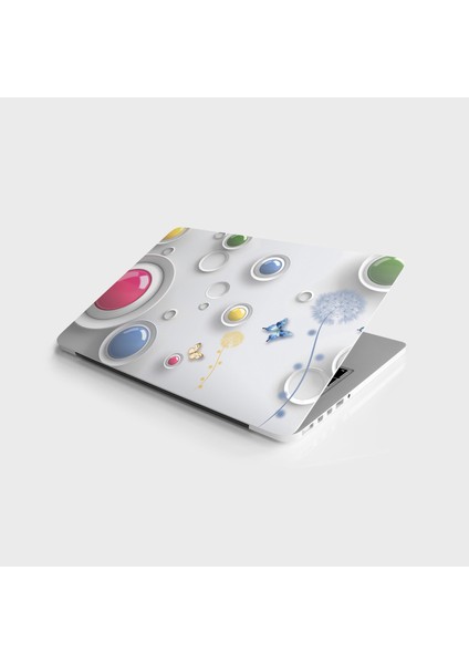 Laptop Sticker Bilgisayar Notebook Pc Kaplama Etiketi 3D Yuvarlaklar