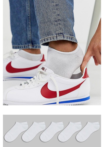5'li Paket %80 Pamuklu Patik Sneakers Erkek Kadın Çorap