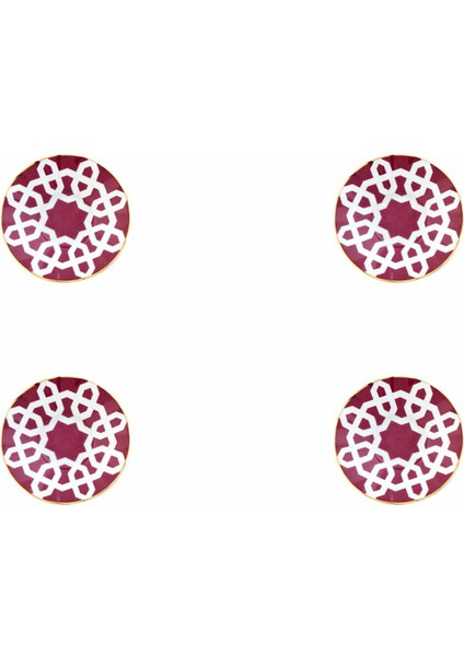 Morocco Fuşya Ergonomik Çay Tabağı 12 cm 4'lü
