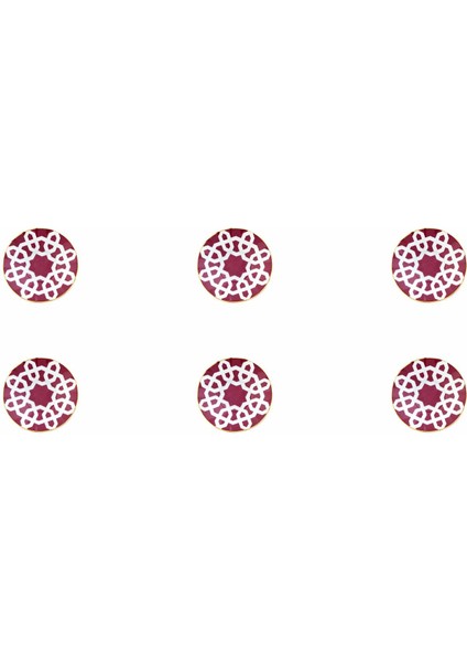 Morocco Fuşya Ergonomik Çay Tabağı 12 cm 6'lı