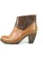 103 Doğal Deri Kum Kalın Topuklu Kadın Bot 1