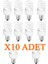 23W Mini Spiral Enerji Tasarruflu Ampul - Sarı Işık - 10'lu Paket 1
