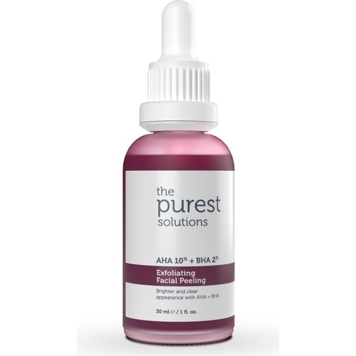 The Purest Solutions Canlandırıcı Cilt Tonu Eşitleyici Yüz Peeling Serum 30 ml Aha 10% + Bha 2% TPS101